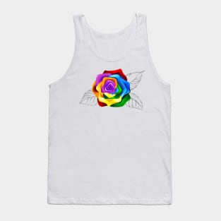 Rainbow rose bud ( Rainbow roses ) Tank Top